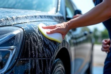Nettoyage extérieur d’une voiture